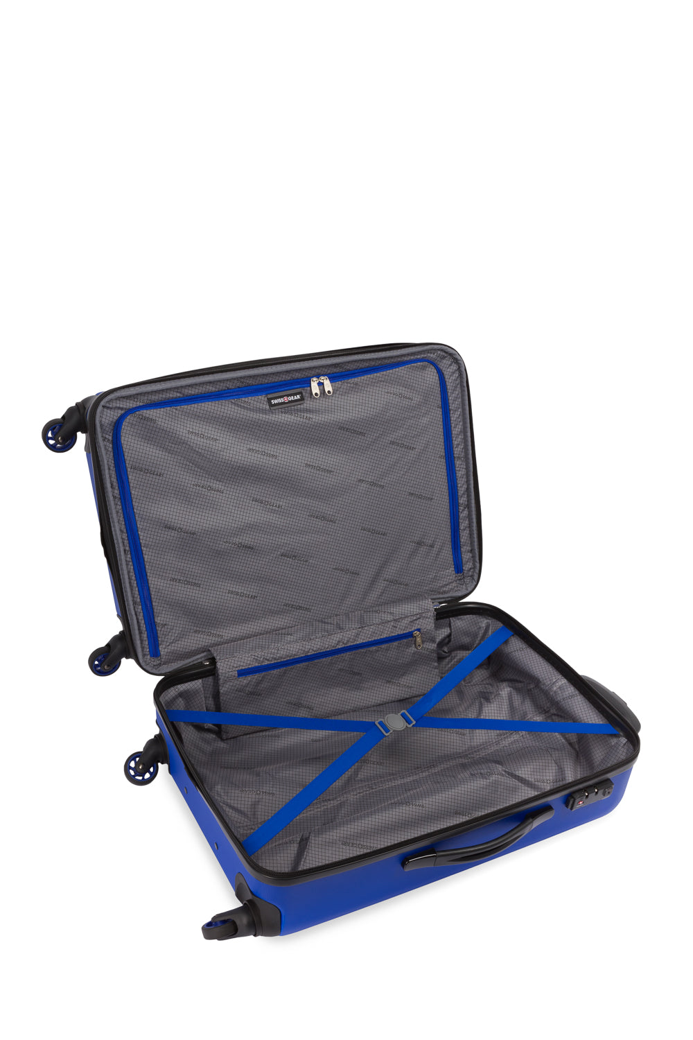 SWISSGEAR - Signature Medium Checked Spinner - Cobalt Blue - 06