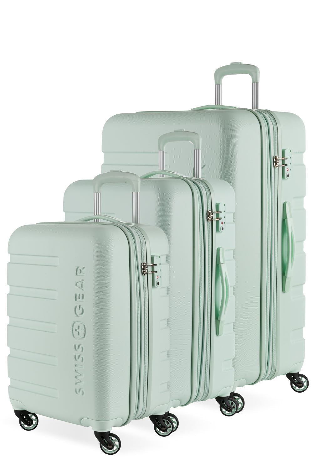 SWISSGEAR - Signature 3-Piece Spinner Set - Clearly Aqua - 01