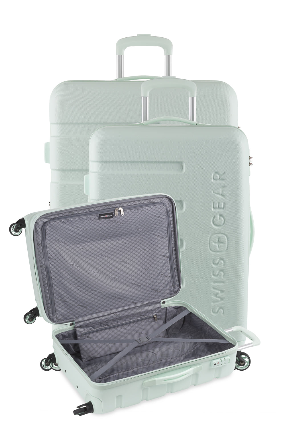 SWISSGEAR - Signature 3-Piece Spinner Set - Clearly Aqua - 16