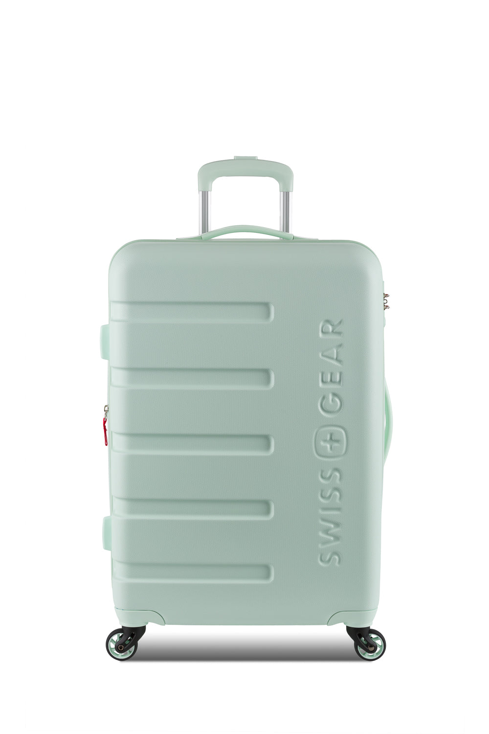 SWISSGEAR - Signature Medium Checked Spinner - Clearly Aqua - 03