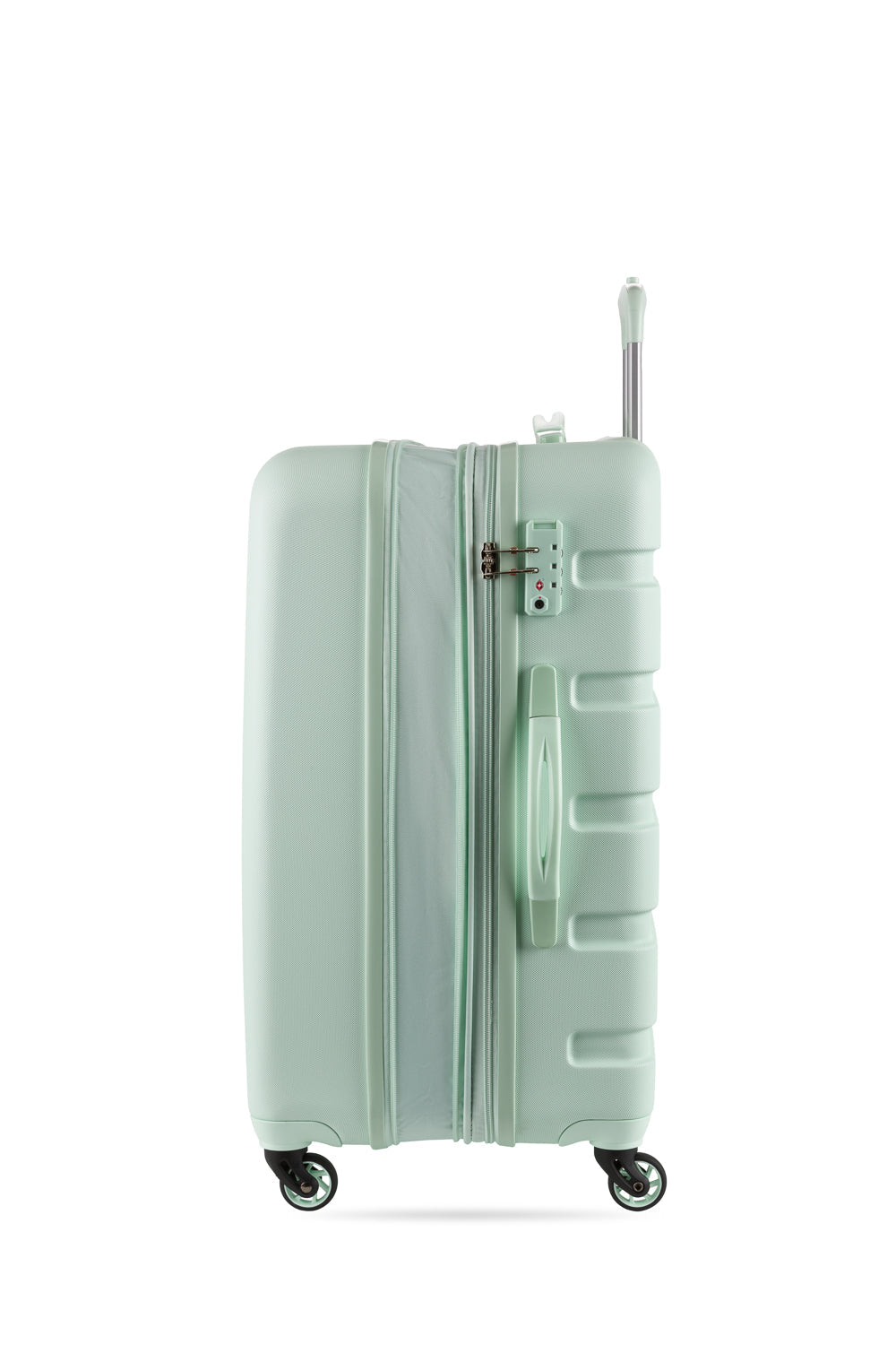 SWISSGEAR - Signature Medium Checked Spinner - Clearly Aqua - 05