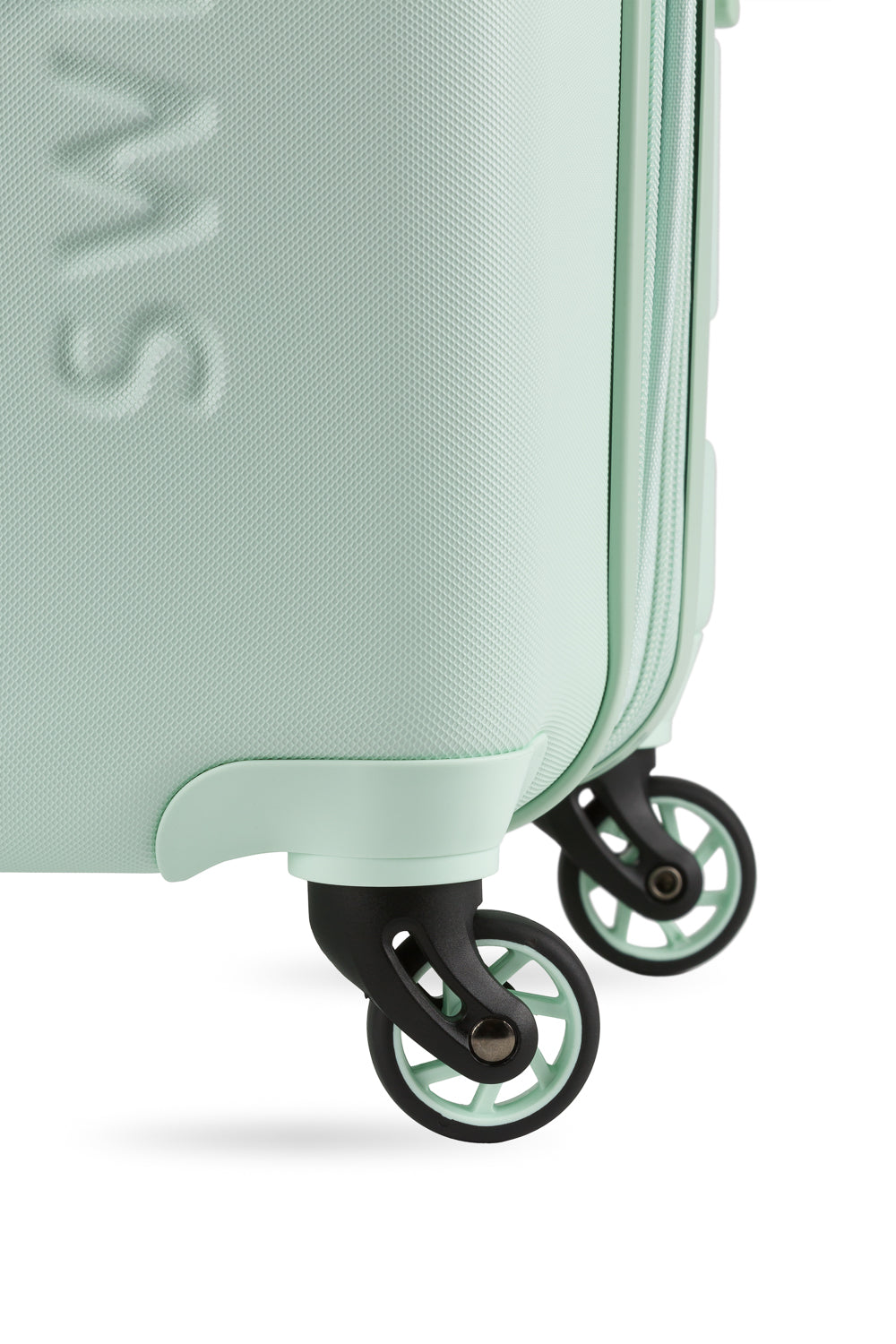 SWISSGEAR - Signature Medium Checked Spinner - Clearly Aqua - 09