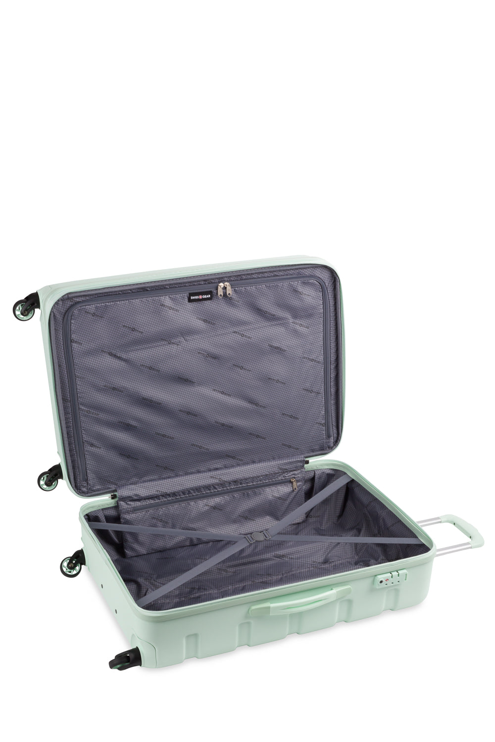 SWISSGEAR - Signature Large Checked Spinner - Clearly Aqua - 09