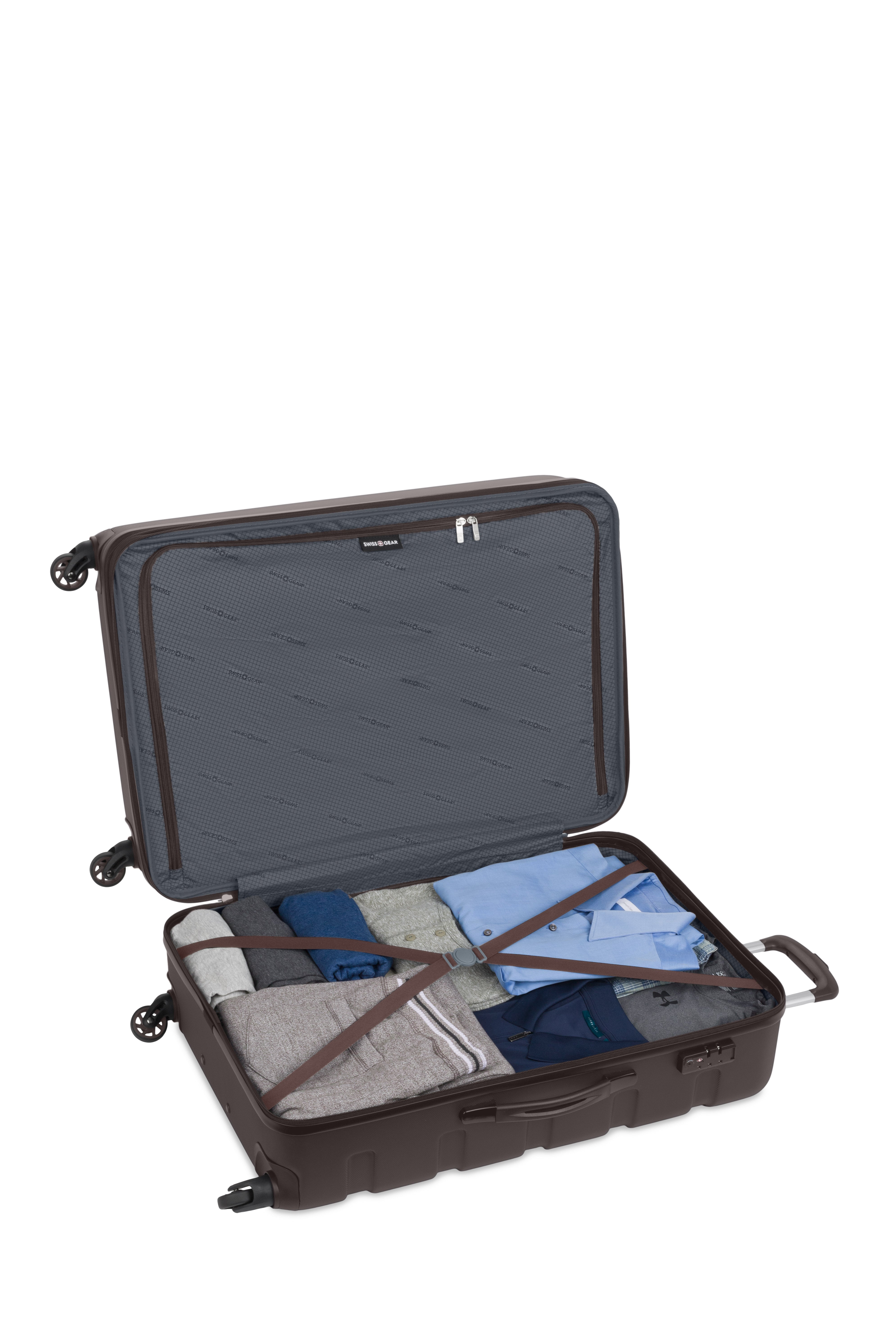 SWISSGEAR - Signature Large Checked Spinner and Weekender Tote 2-Piece Set