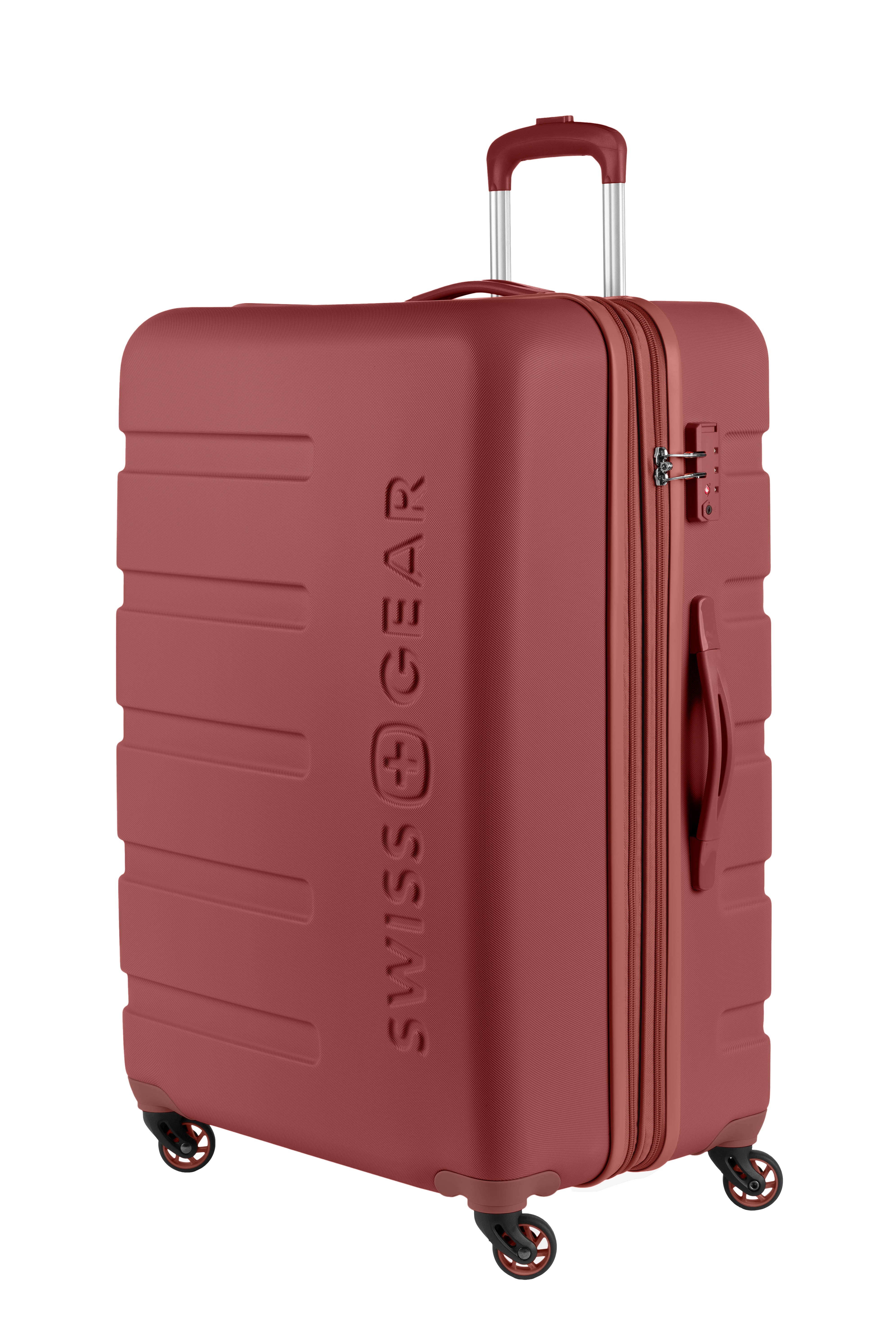 SWISSGEAR - Signature Large Checked Spinner - Cinnamon Brown - 01