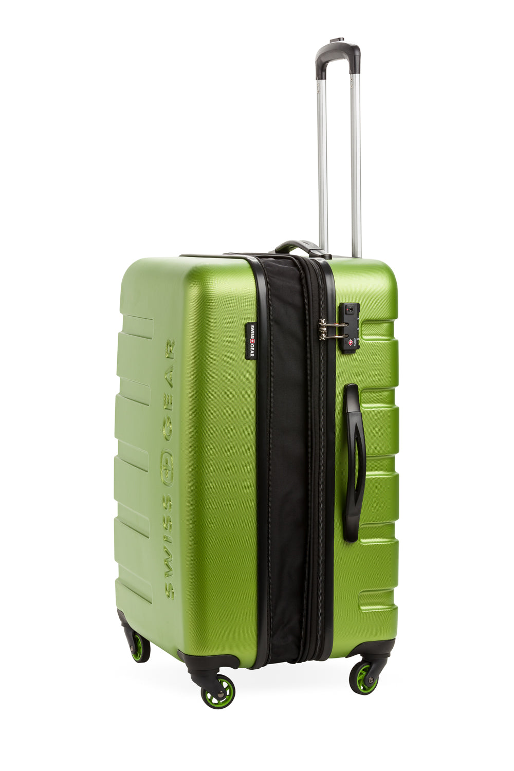 SWISSGEAR - Signature Medium Checked Spinner - Lime - 05