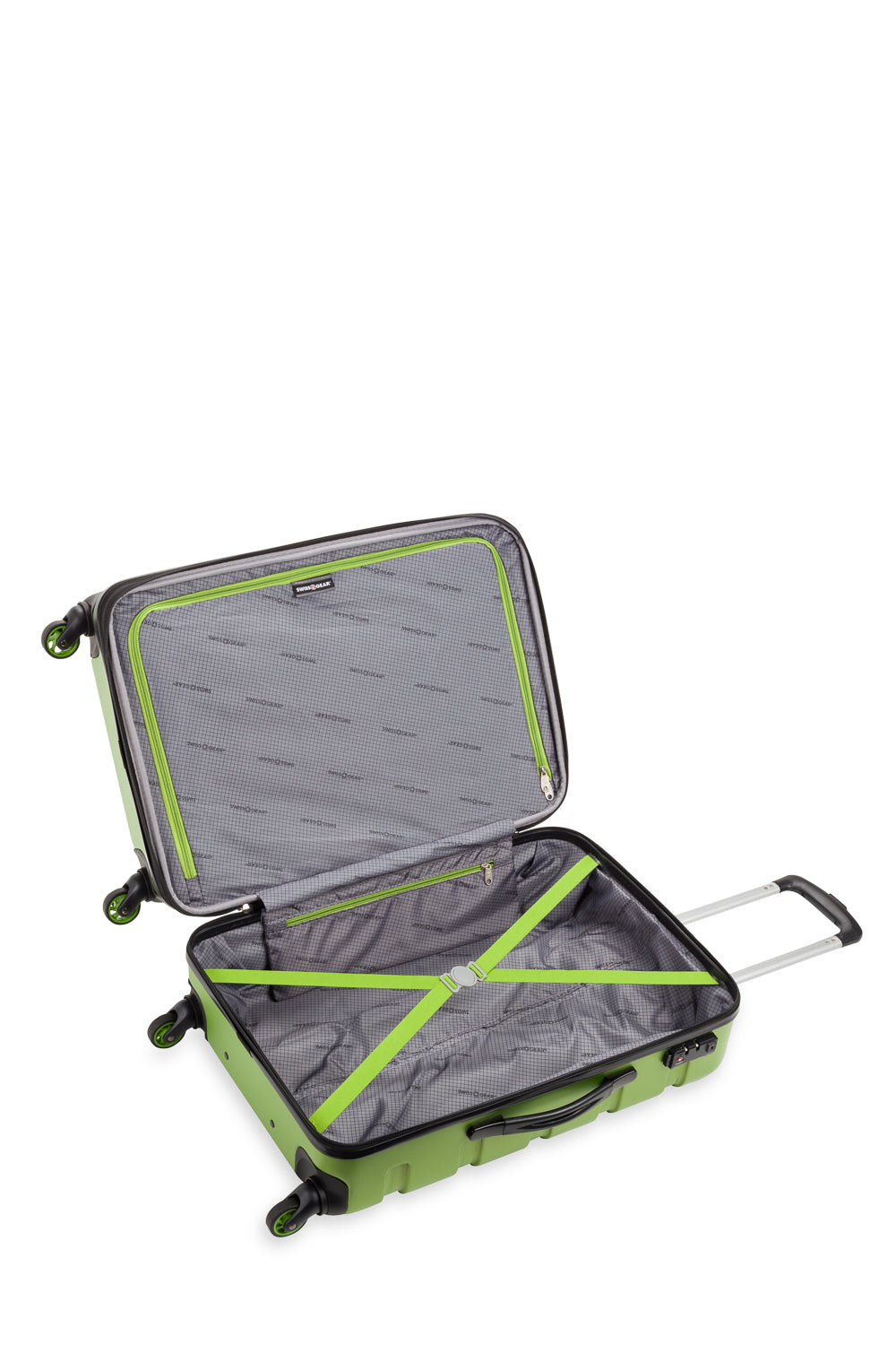 SWISSGEAR - Signature Medium Checked Spinner - Lime - 06
