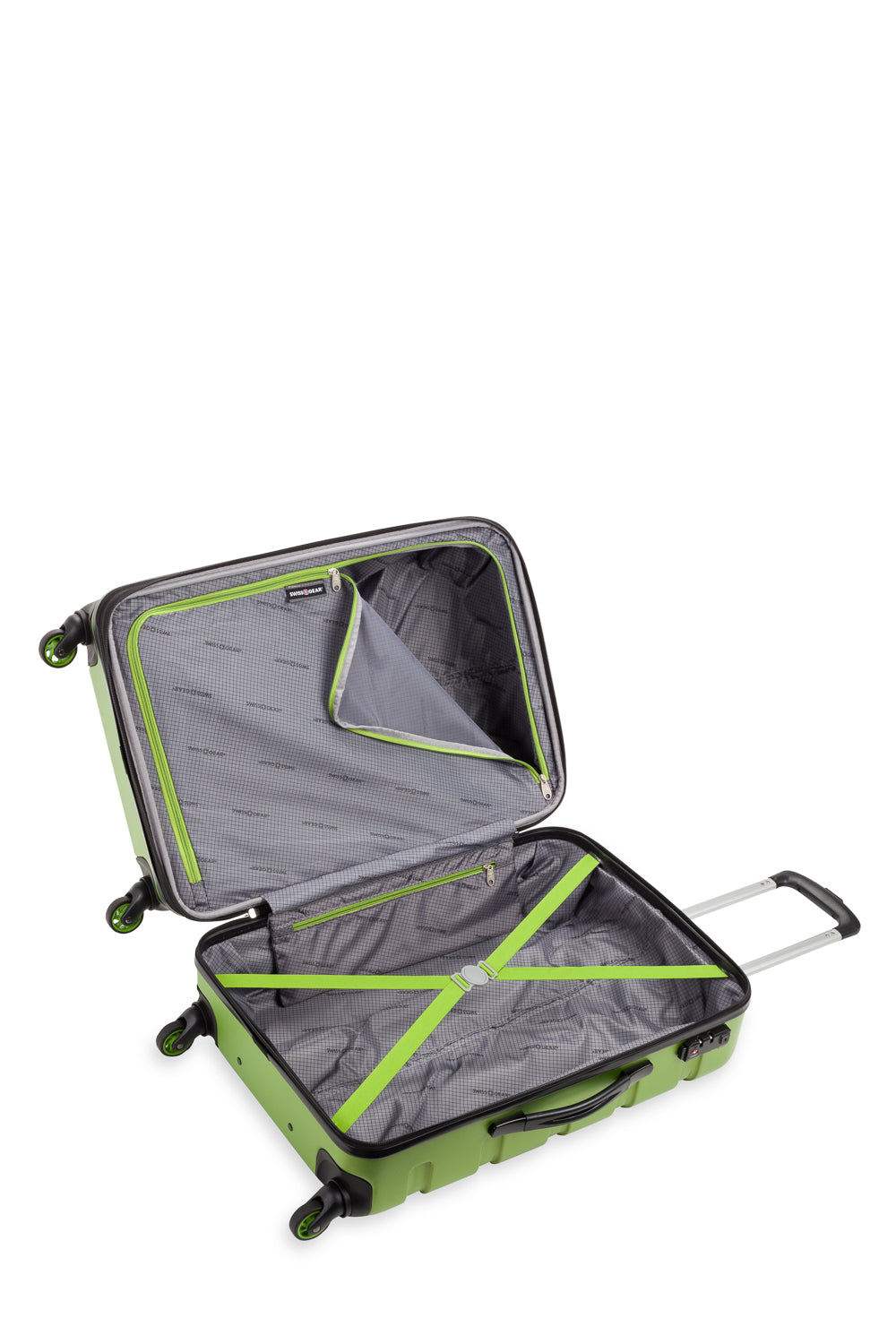 SWISSGEAR - Signature Medium Checked Spinner - Lime - 07