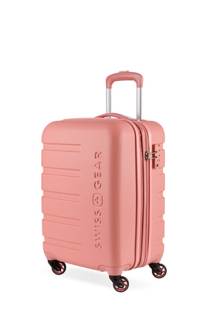 SWISSGEAR Signature 18 inch Expandable Carry On Hardside Spinner Luggage - Coral Almond