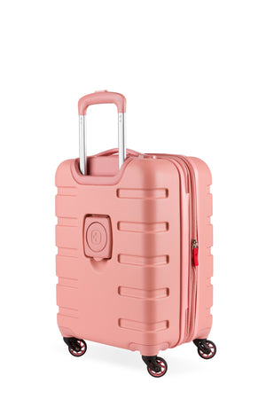 SWISSGEAR Signature 18 inch Expandable Carry On Hardside Spinner Luggage - Coral Almond Lightweight, rugged ABS hardside case
