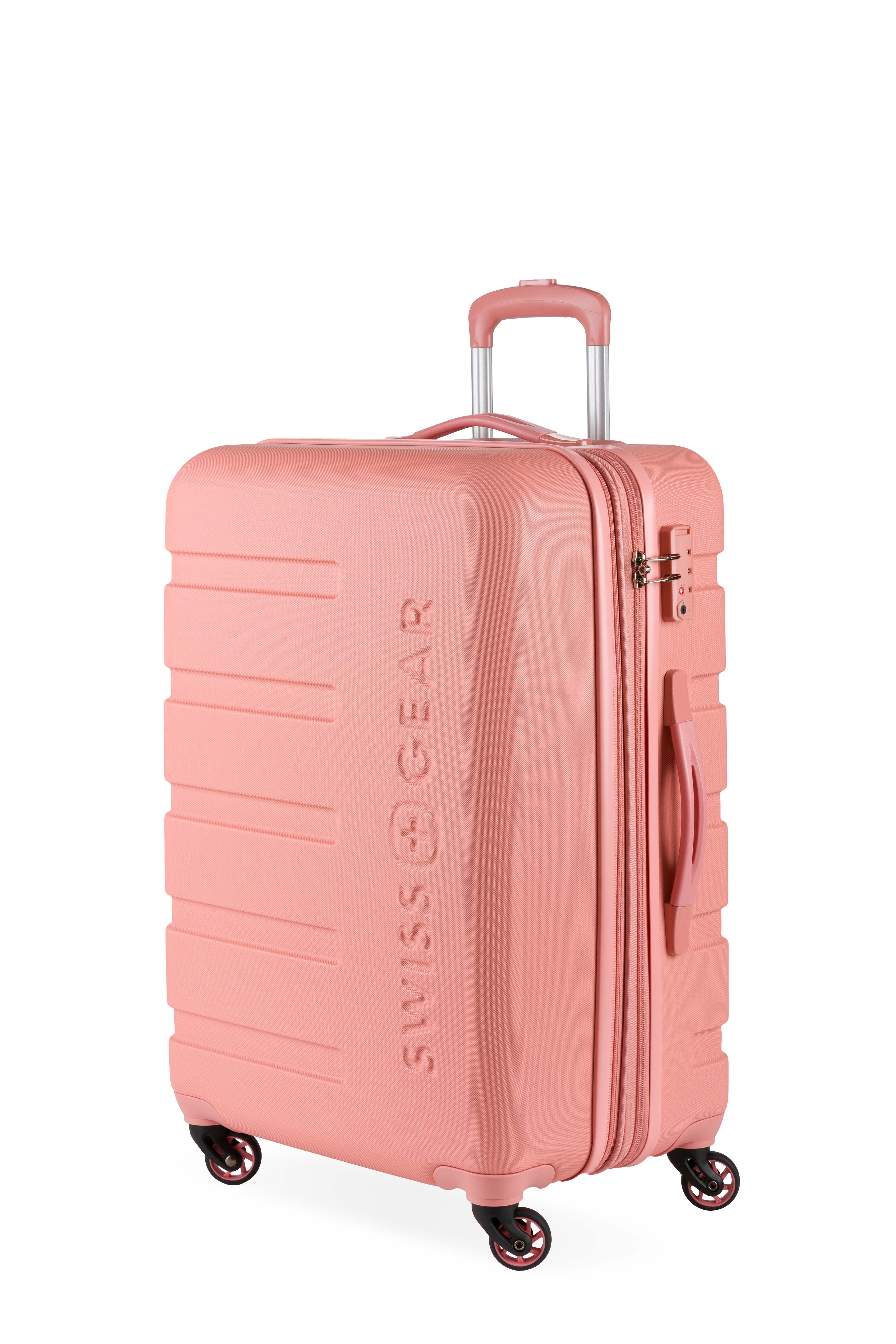 SWISSGEAR - Signature Medium Checked Spinner - Coral - 01