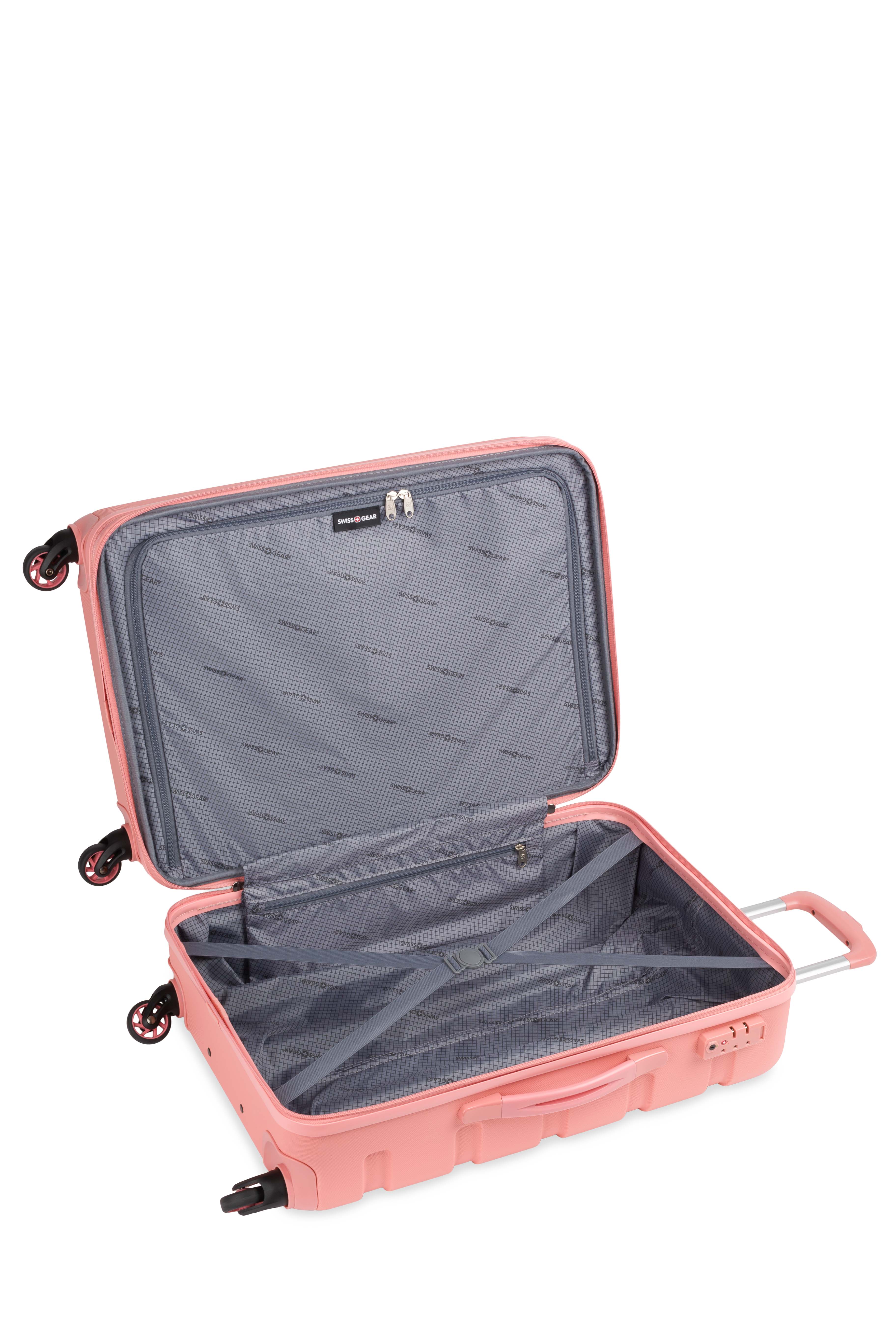 SWISSGEAR - Signature Medium Checked Spinner - Coral - 04