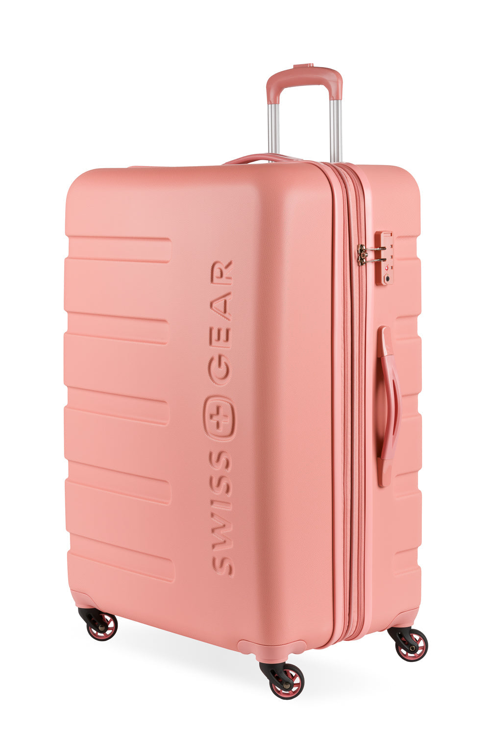 SWISSGEAR - Signature Large Checked Spinner - Coral - 01