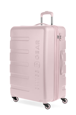 SWISSGEAR - Signature Large Checked Spinner and Weekender Tote 2-Piece Set | Blush Pink