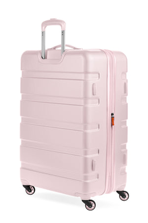 SWISSGEAR - Signature Large Checked Spinner and Weekender Tote 2-Piece Set | Blush Pink