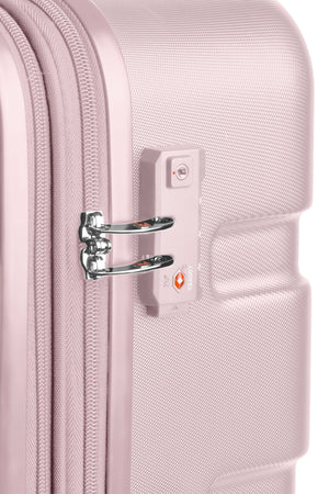 SWISSGEAR - Signature Large Checked Spinner and Weekender Tote 2-Piece Set | Blush Pink