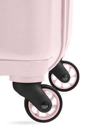SWISSGEAR - Signature Large Checked Spinner and Weekender Tote 2-Piece Set | Blush Pink