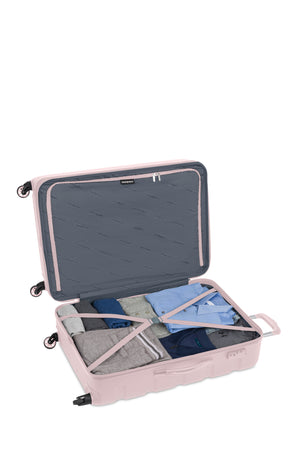 SWISSGEAR - Signature Large Checked Spinner and Weekender Tote 2-Piece Set | Blush Pink