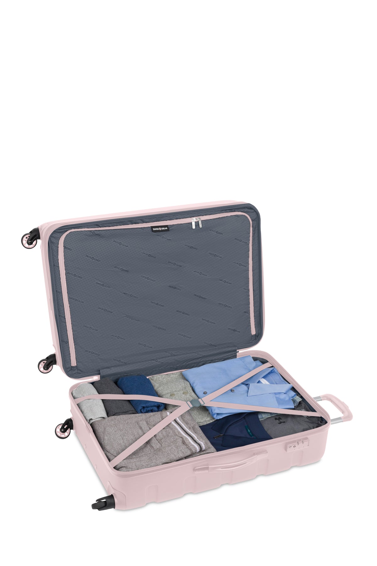 SWISSGEAR - Signature Large Checked Spinner and Weekender Tote 2-Piece Set
