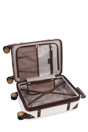 Valise à roulettes vintage SWISSGEAR blanche