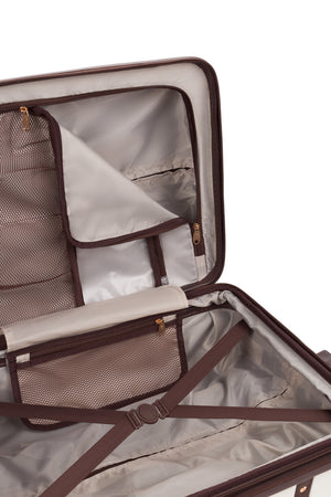 Valise à roulettes vintage SWISSGEAR blanche