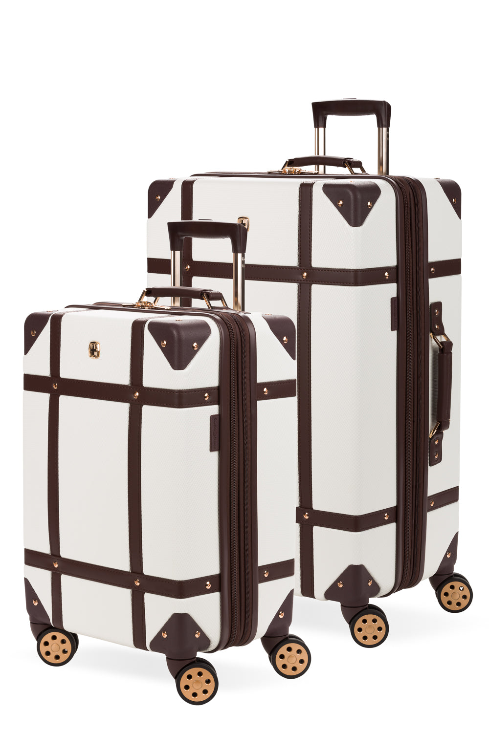 Swissgear 7739 Expandable Trunk 2PC Spinner Set - White