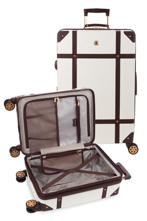Swissgear 7739 Expandable Trunk 2PC Spinner Set - White