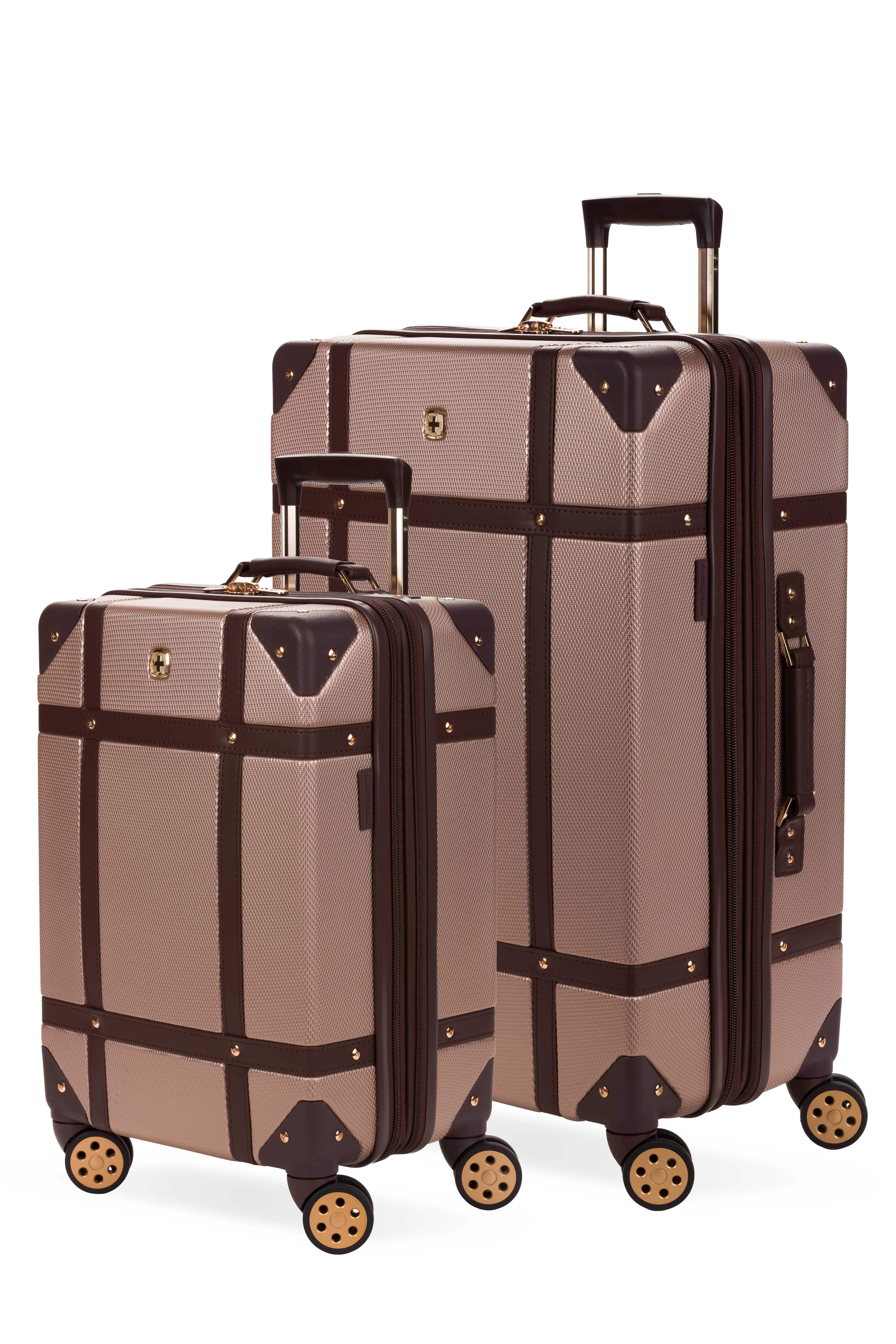 Swissgear 7739 Expandable Trunk 2PC Spinner Set - White
