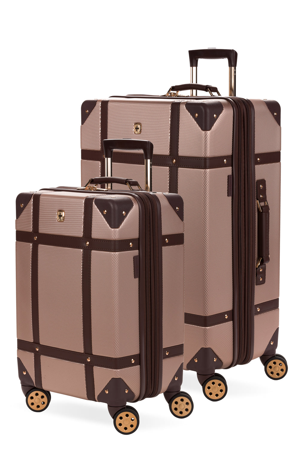 SWISSGEAR 7739 Expandable Trunk 2PC Spinner Set - Blush