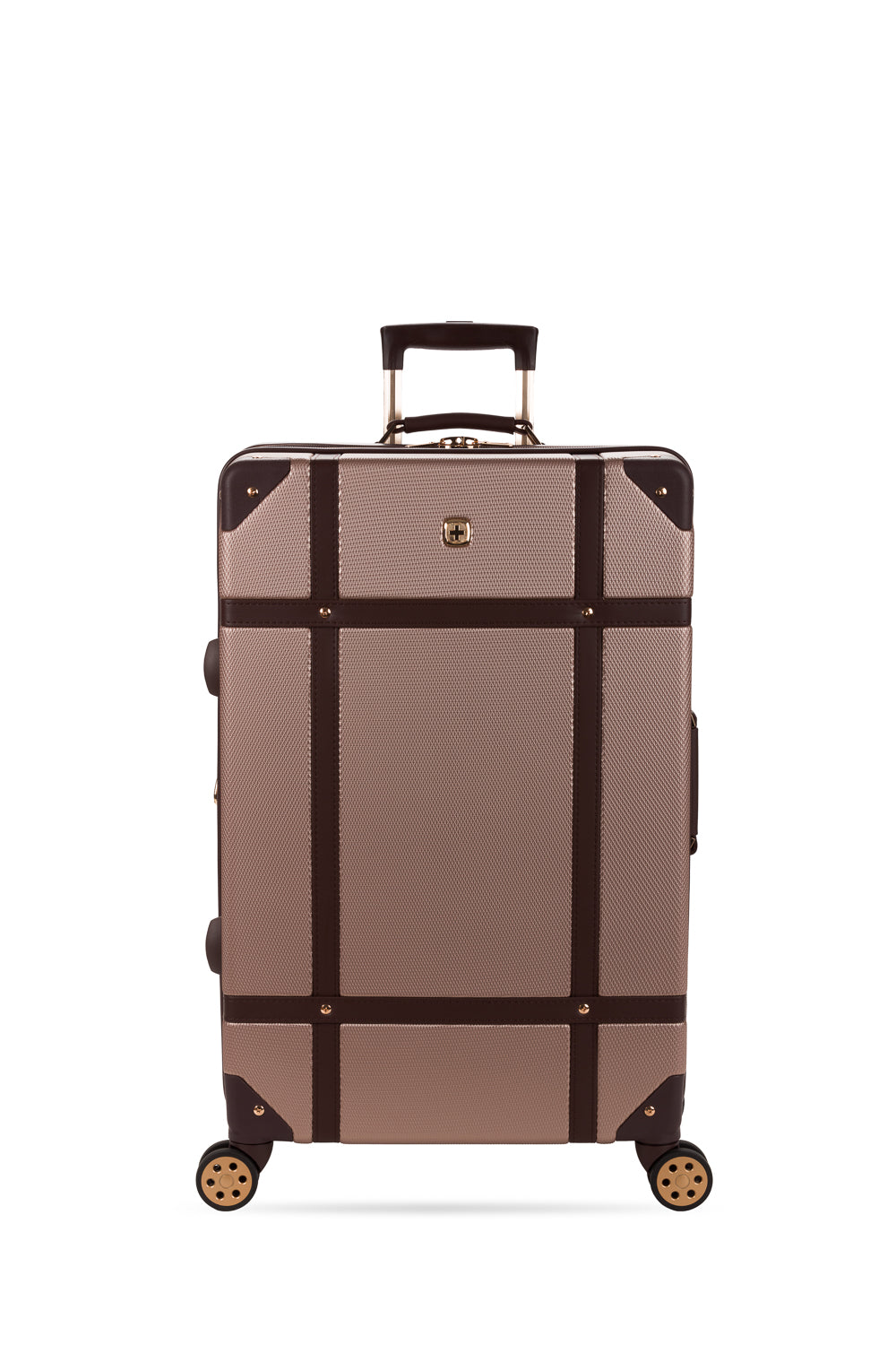 SWISSGEAR - Vintage Trunk Large Checked Spinner - Blush - 01