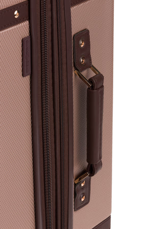 Valise à roulettes à motifs à carreaux SWISSGEAR Vintage Trunk Large - Rose Poudré