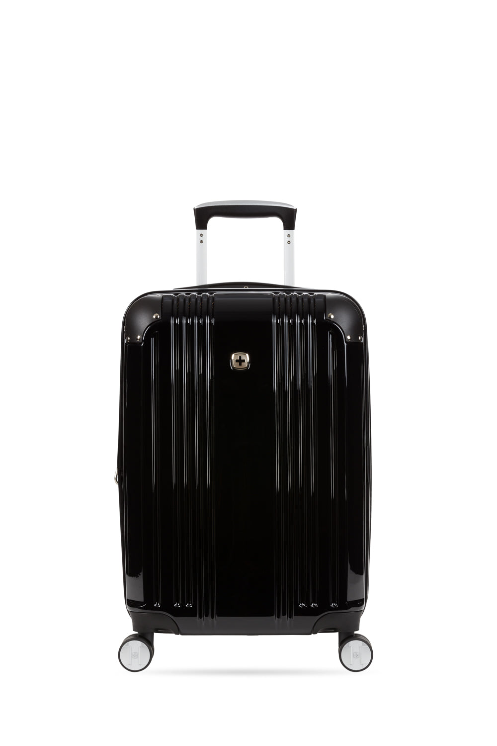 Swissgear 7786 20” Expandable Carry On Hardside Spinner Luggage is constructed of ABS and Polycarbonate