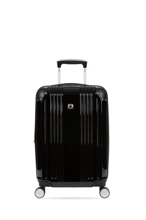 Swissgear 7786 20” Expandable Carry On Hardside Spinner Luggage is constructed of ABS and Polycarbonate