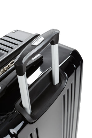 Swissgear 7786 Expandable 2pc Hardside Spinner Luggage Set Aluminum push-button locking retractable handle for easy pushing and pulling of luggage