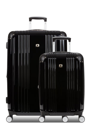 Swissgear 7786 Expandable 2pc Hardside Spinner Luggage Set - Black