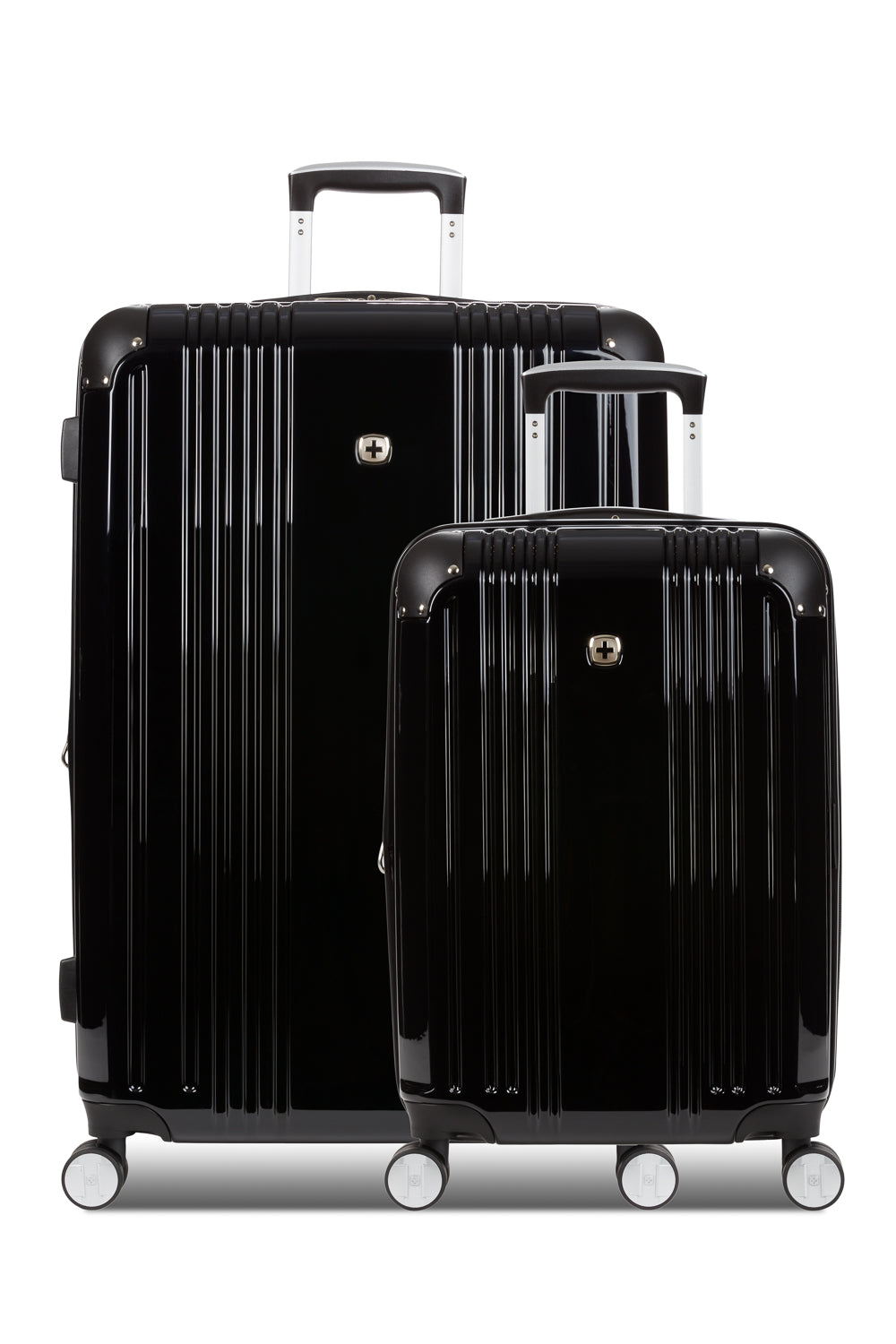 Swissgear 7786 Expandable 2pc Hardside Spinner Luggage Set - Black