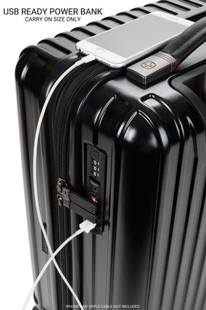 Swissgear 7910 Expandable 2pc Hardside Spinner Luggage Set with an integrated USB port 