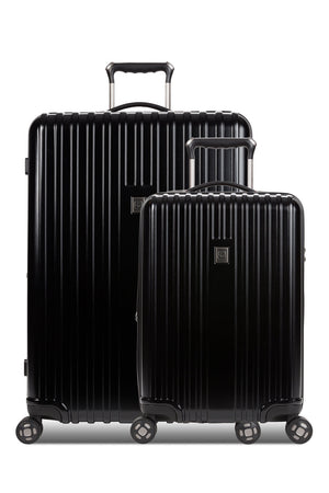 Swissgear 7910 Expandable 2pc Hardside Spinner Luggage Set - Black