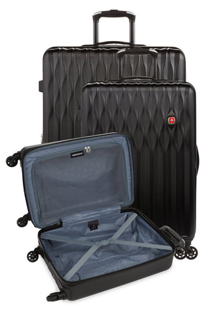 Swissgear 8018 Expandable Hardside Spinner 3pc Luggage Set - Black