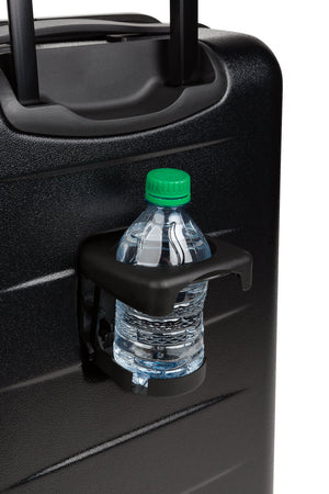 Swissgear 8020 Expandable Hardside Spinner 3pc Luggage Set - Black - Patented pop-out cup holder on the rear of the luggage folds up flat when not in use