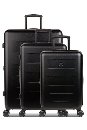 Swissgear 8020 Expandable Hardside Spinner 3pc Luggage Set - Black