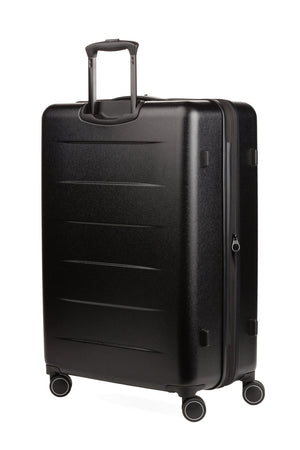 pandable Hardside Spinner Luggage - Black- Exterior shell is made from lightweight ABS