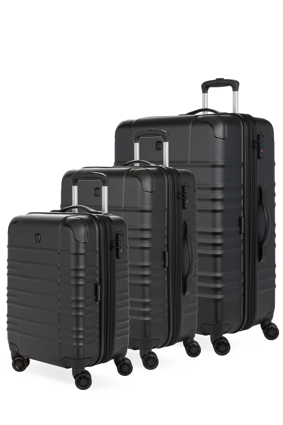 SWISSGEAR - Cascade II 3-Piece Spinner Set - (Copy) - Black - 01