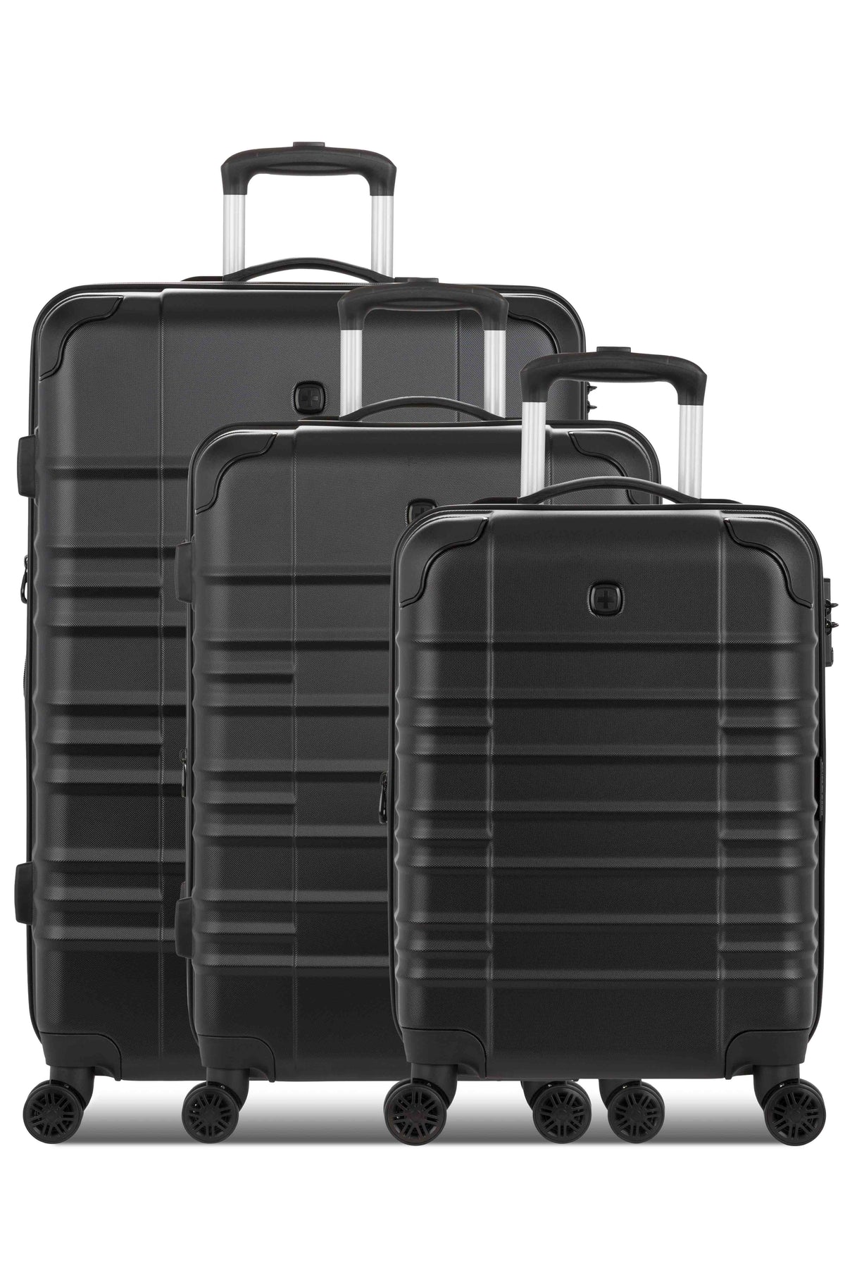 SWISSGEAR - Cascade II 3-Piece Spinner Set - (Copy) - Black - 03