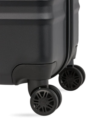 SWISSGEAR 8027 Expandable Spinner 3 Pc Luggage Set - Black Eight 360-degree wheels for superior maneuverability