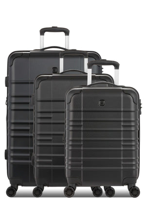 SWISSGEAR 8027 Expandable Spinner 3 Pc Luggage Set - Black