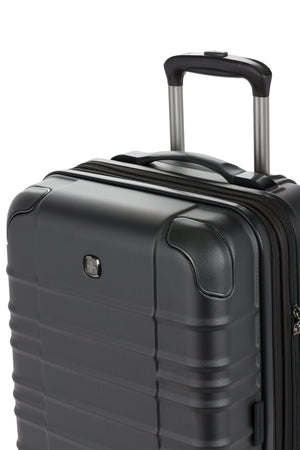 SWISSGEAR 8027 19” Expandable Carry On Hardside Spinner Luggage - Black Molded grab handle for lightweight mobility