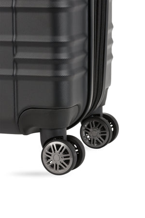 SWISSGEAR 8027 19” Expandable Carry On Hardside Spinner Luggage - Black Eight 360-degree wheels for superior maneuverability