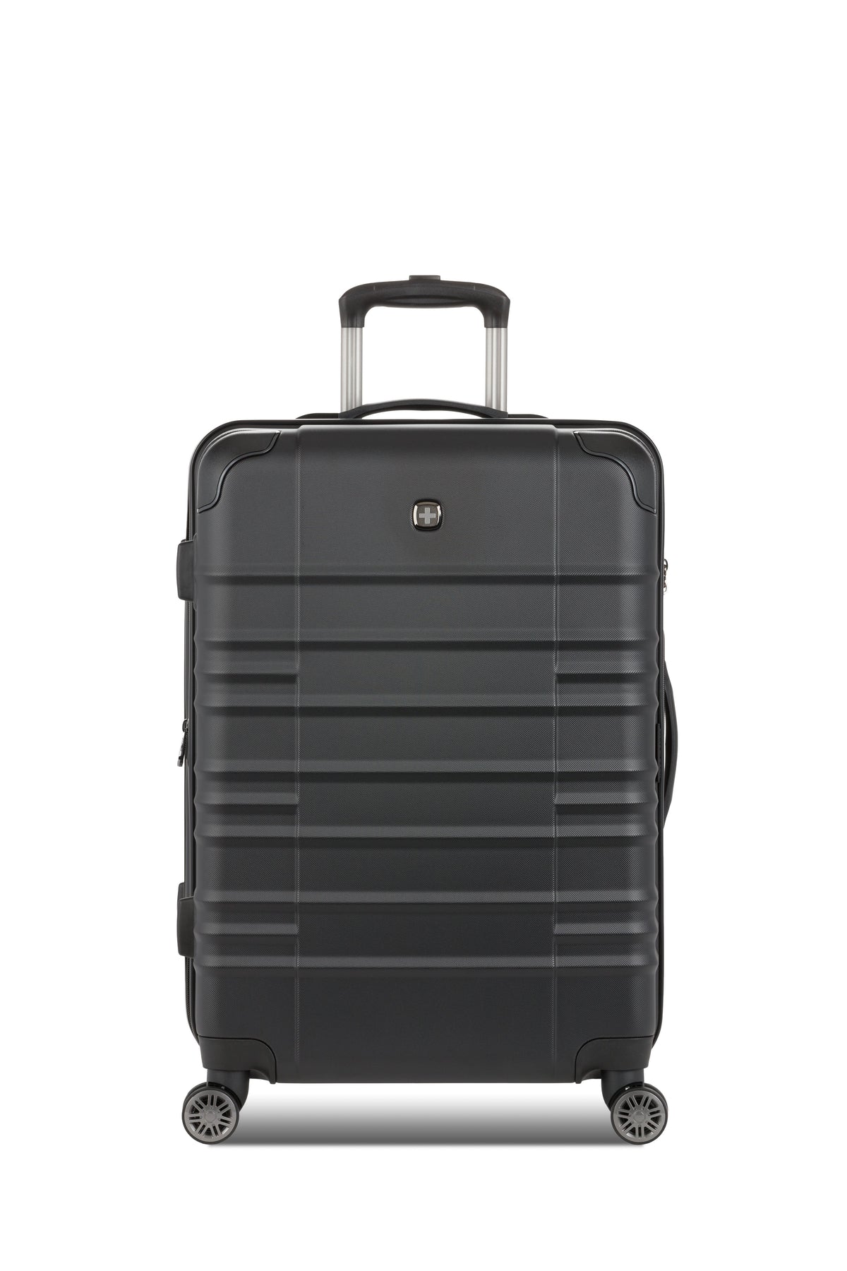 SWISSGEAR - Cascade II Medium Checked Spinner - Black - 03