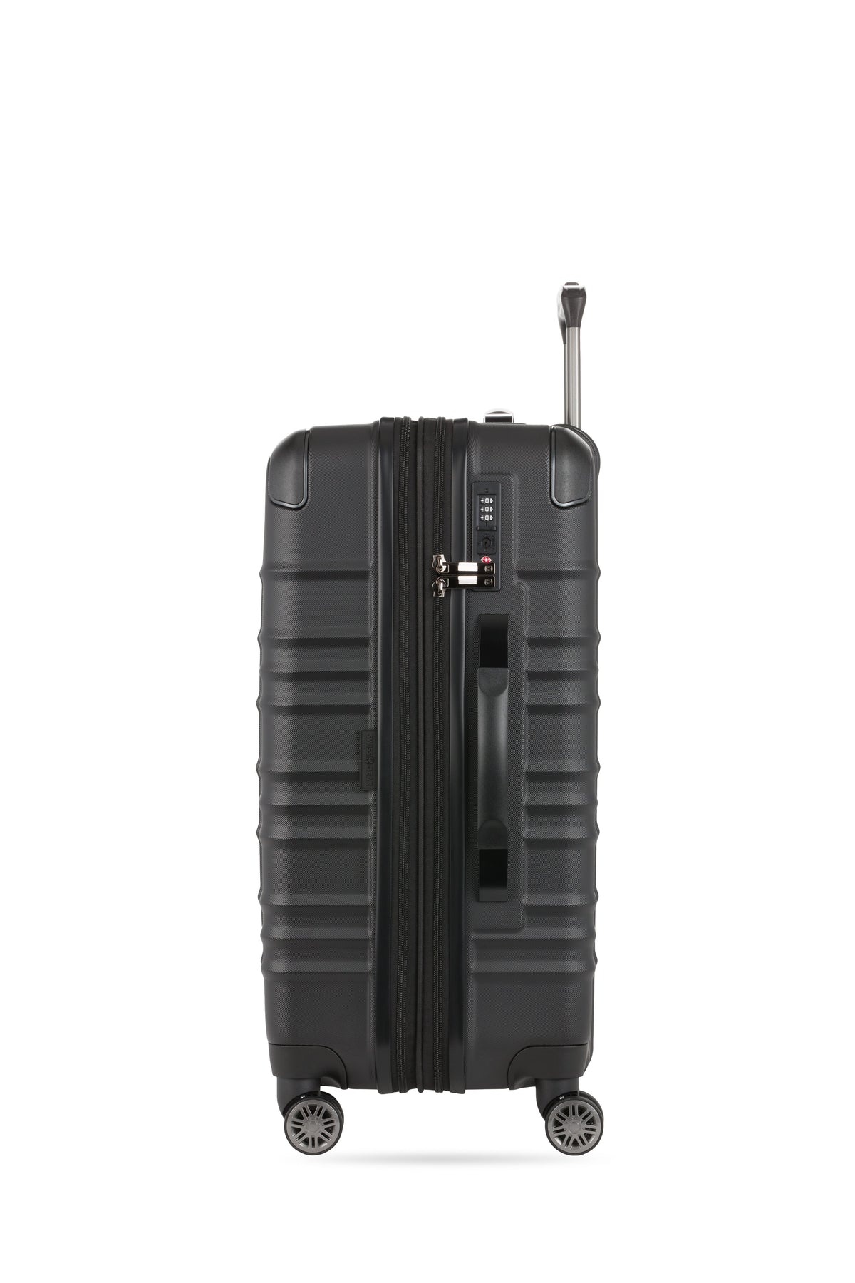 SWISSGEAR - Cascade II Medium Checked Spinner - Black - 05